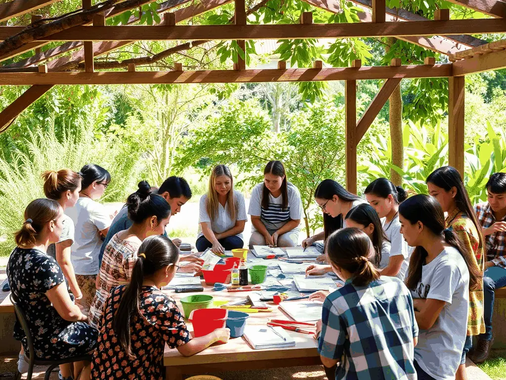 A photo of a community event held at the cemetery, showcasing cultural performances or educational workshops.